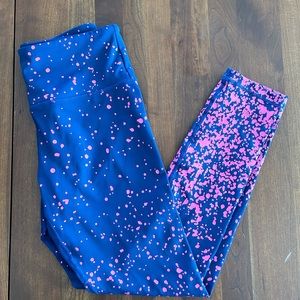 Zyia Royal blue with pink workout leggings size 4